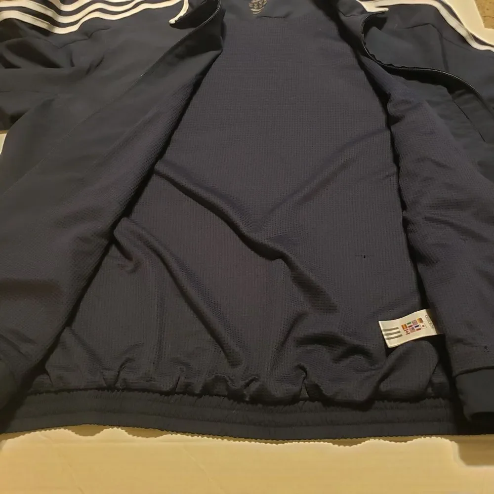 Men's Size XL‎ 2007 Adidas Blue Three Stripe Track Jacket 